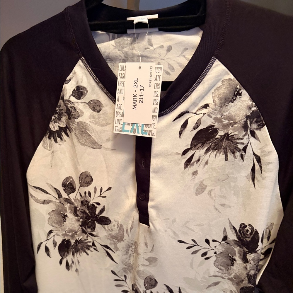 6 LuLaRoe Unisex Mark Tops - 2XL NEW with tags